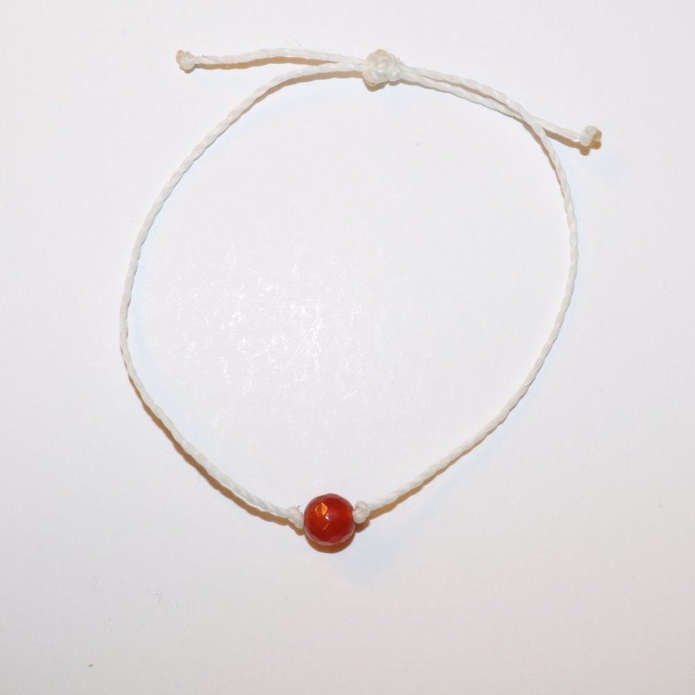 Carnelian Intention Bracelet - White